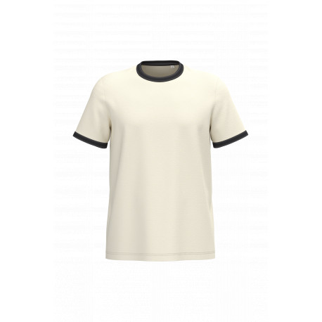 T-shirt ringer uomo ecosostenibile con bordi a contrasto effetto slavato NS360 Native Spirit