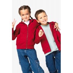 Felpa bambino ecosostenibile con cappuccio full zip NS405 Native Spirit