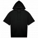 Felpa unisex ecosostenibile con cappuccio e spalle spioventi a maniche corte French Terry NS406 Native Spirit