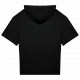 Felpa unisex ecosostenibile con cappuccio e spalle spioventi a maniche corte French Terry NS406 Native Spirit