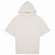 Felpa unisex ecosostenibile con cappuccio e spalle spioventi a maniche corte French Terry NS406 Native Spirit