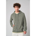 Felpa uomo ecosostenibile con cappuccio e zip in spugna NS419 Native Spirit