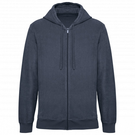 Felpa uomo ecosostenibile con cappuccio e zip in spugna NS419 Native Spirit