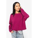 Felpa girocollo donna oversize ecosostenibile taglio crop NS429 Native Spirit