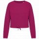 Felpa girocollo donna oversize ecosostenibile taglio crop NS429 Native Spirit