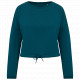 Felpa girocollo donna oversize ecosostenibile taglio crop NS429 Native Spirit