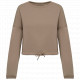 Felpa girocollo donna oversize ecosostenibile taglio crop NS429 Native Spirit