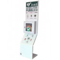 Totem metallico per cassetta porta defibrillatore