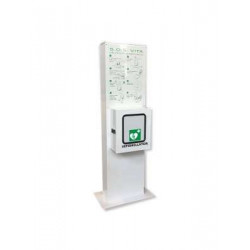 Totem metallico per cassetta porta defibrillatore