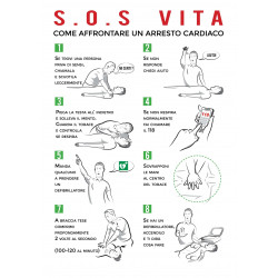 Cartello S.O.S. CUORE per defibrillatore