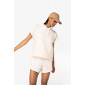 Felpa donna ecosostenibile oversize con cappuccio senza maniche French Terry NS446 Native Spirit