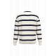 Felpa unisex ecosostenibile a righe girocollo e spalle spioventi NS450 Native Spirit