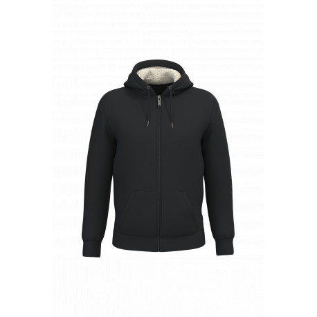 Felpa unisex ecosostenibile con zip foderata in sherpa NS460 Native Spirit