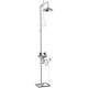 Doccia a pavimento con lavaocchi Inox