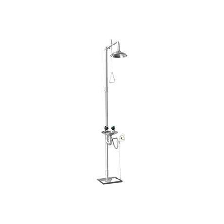 Doccia a pavimento con lavaocchi Inox