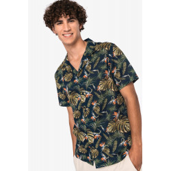 Camicia uomo con stampa hawaiana NS529 Native Spirit