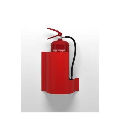 Porta estintore da parete rosso