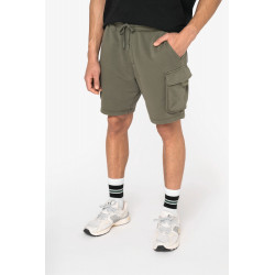 Pantaloncini cargo uomo ecosostenibili slavati vintage look French Terry NS717 Native Spirit