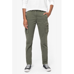 Pantaloni cargo donna ecosostenibili slavati vintage look NS741 Native Spirit
