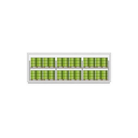 Container stoccaggio 36/48 fusti su scaffale 8920x1680x2990 mm