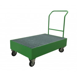 Carrello con vasca per stoccaggio 2 fusti