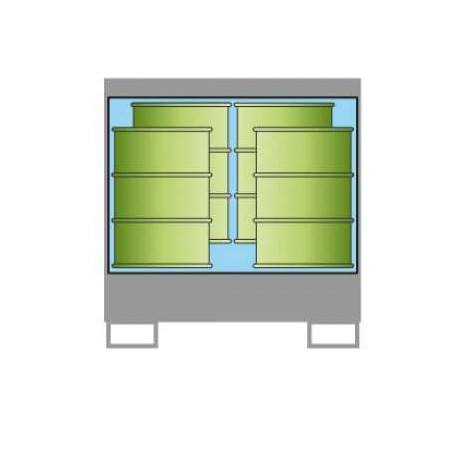 Deposito liquidi per esterni 1400x1300x1700 mm
