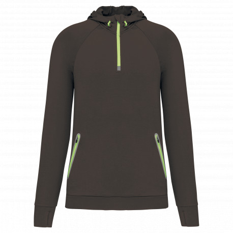 Felpa sportiva con cappuccio zip 1/4 unisex PA360 PROACT®