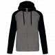 Giacca in felpa unisex con zip e cappuccio bicolore PA380 PROACT®
