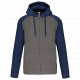 Giacca in felpa unisex con zip e cappuccio bicolore PA380 PROACT®