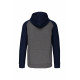 Giacca in felpa unisex con zip e cappuccio bicolore PA380 PROACT®