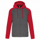 Giacca in felpa unisex con zip e cappuccio bicolore PA380 PROACT®