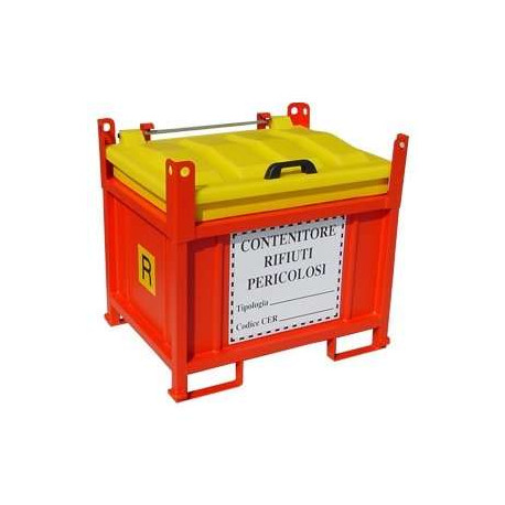 Contenitore per rifiuti pericolosi 250 lt 920x710x840 mm