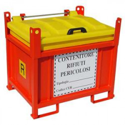 Contenitore per rifiuti pericolosi 550 lt 1130x830x1040 mm