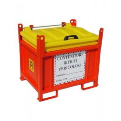 Contenitore per rifiuti pericolosi 850 lt 1350x1170x1040 mm