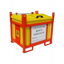 Contenitore per rifiuti pericolosi 550 lt 1130x830x1040 mm