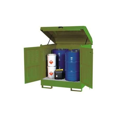 Vasca di raccolta a tenuta stagna coperta 4 fusti 220 lt
