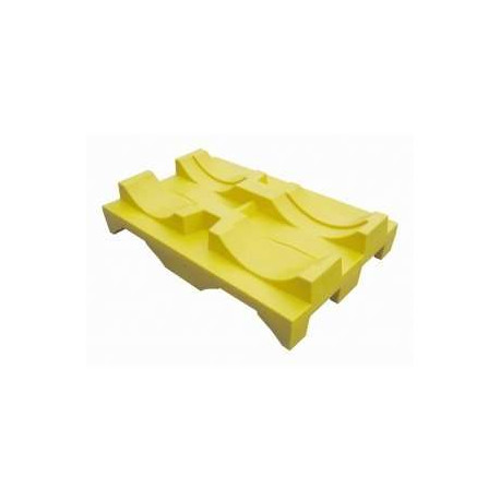 Supporto in polietilene per 2 fusti 1200x780x255 mm