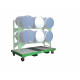 Vasca carrellata c/griglia per supporto SPF003S per stocc.3/6 fusti
