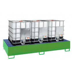 Vasca di stoccaggio per 3 cisterne IBC da 1000lt.
