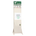 Totem Espositore metallico per cassetta porta defibrillatore