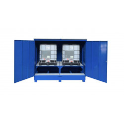 Deposito per esterni per n.2 IBC cisterne da 1000 lt cad.