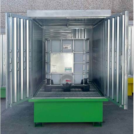 Deposito coperto per n.1 cisterna da 1000 lt 1720x1400x2250 mm