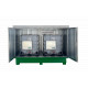 DEPOSITO COPERTO n.2 cisterne IBC da 1000 lt dim.2740x1310x2090 mm