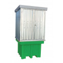 Deposito per n.1 IBC da 1000 lt c/copertura in lamiera zincata