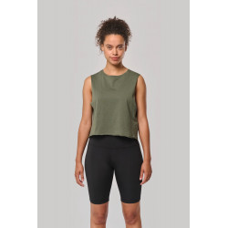 T-shirt crop senza maniche donna PA499 PROACT®