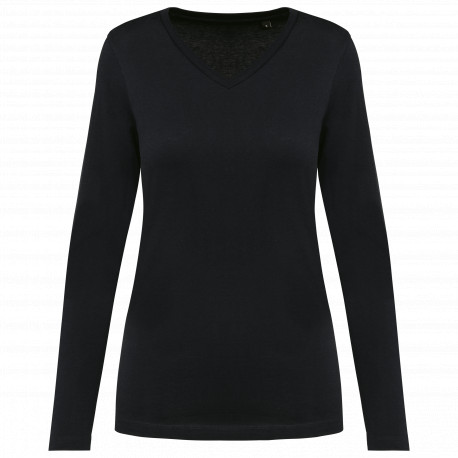 T-shirt Supima® maniche lunghe e scollo a V PK307 Kariban Premium