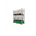 Scaffalatura stoccaggio 4 cisternette 1000 lt