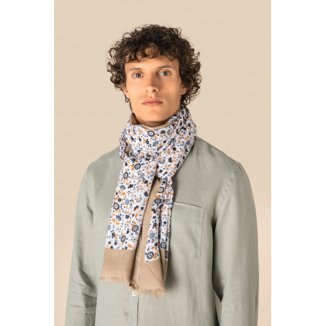 Sciarpa unisex con motivi floreali SP145 Spasso
