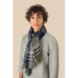 Sciarpa unisex a righe e quadri SP154 Spasso