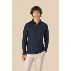Polo uomo maniche lunghe in lino SP202 Spasso